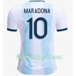 Camisolas de Futebol Argentina Diego Maradona 10 Equipamento Principal Copa América 2019 Manga Curta